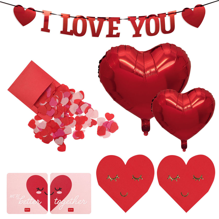 kit decorazione serata romantica - love is in the air