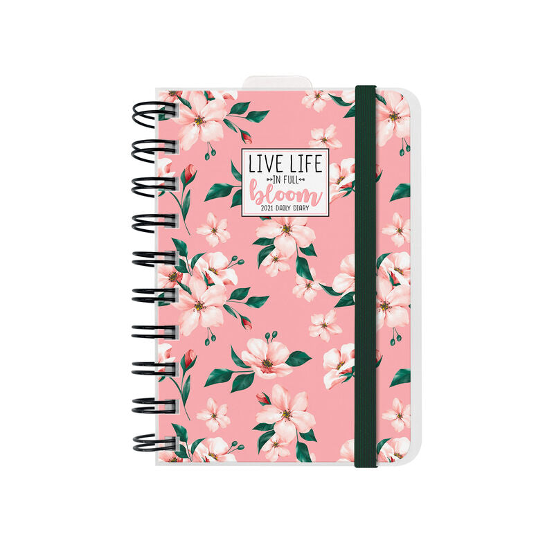 AGENDA 12 MESI GIORNALIERA SMALL SPIRALATA - 2021 - FLOWERS