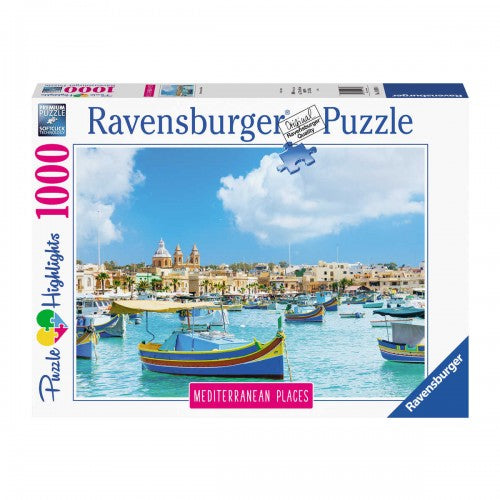 Puzzle 1000pz Ravensburger - Serie Highlights Malta Mediterranea