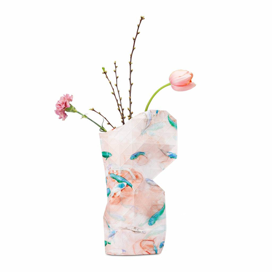 PAPER VASE COVER PINK FISH