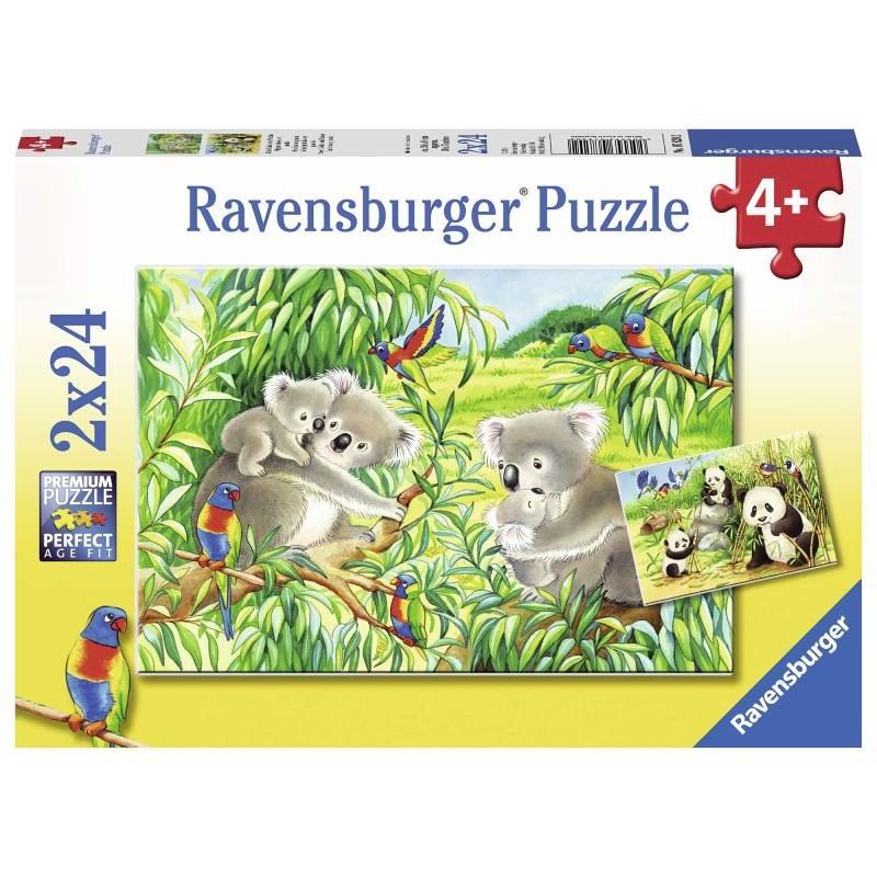 PUZZLE 2X24 - DOLCI KOALA E PANDA