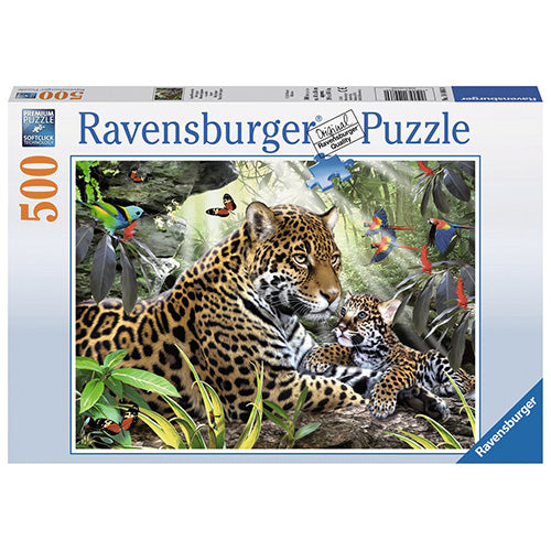 PUZZLE 500PZ - MAMMA GIAGUARO E CUCCIOLO