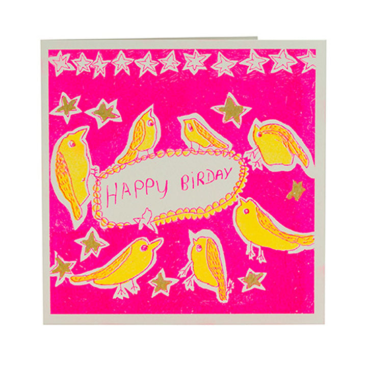 HANDPRINTED CARD - HAPPY BIRDAY