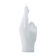 CROSSED FINGERS CANDLEHAND - WHITE