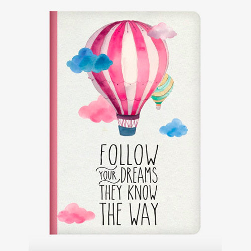 QUADERNO MEDIUM A5 LINED FOLLOW YOUR DREAM