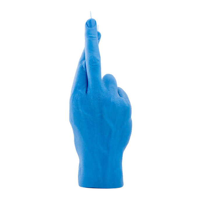 CROSSED FINGERS CANDLEHAND - BLUE