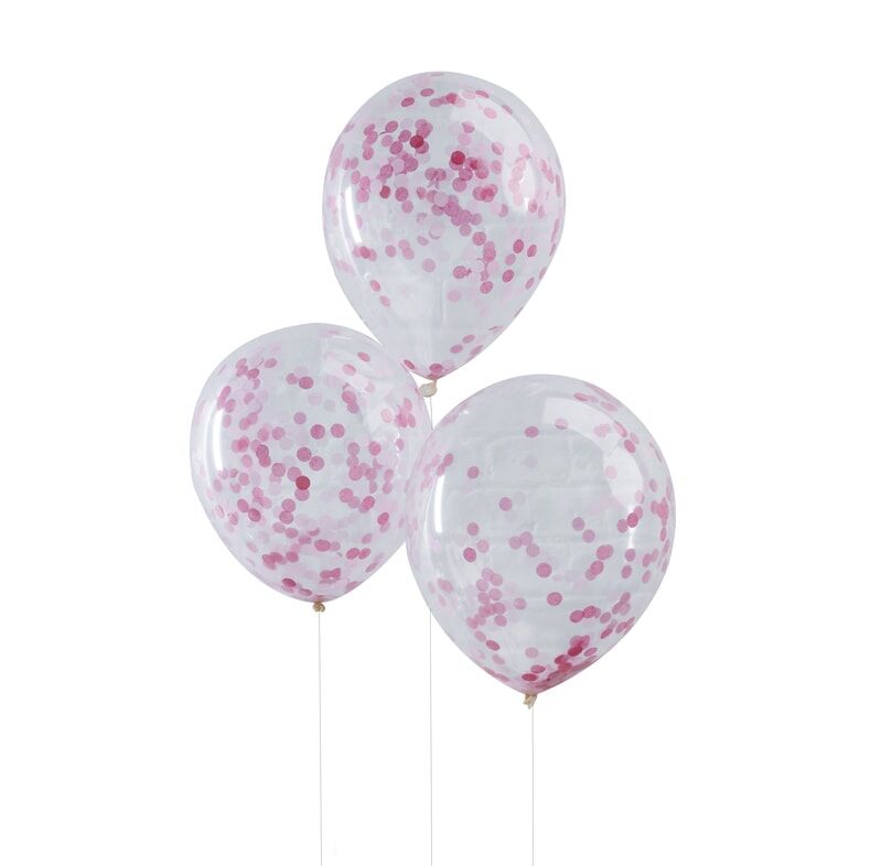 BALLOONS CONFETTI PINK