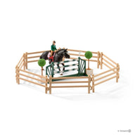SCUOLA DI EQUITAZIONE horse club SCHLEICH in resina 42389 CON CAVALLI E CAVALLERIZZE