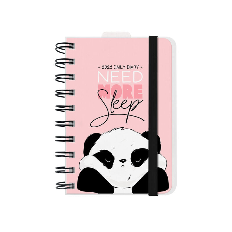 AGENDA 12 MESI GIORNALIERA SMALL SPIRALATA - 2021 - PANDA