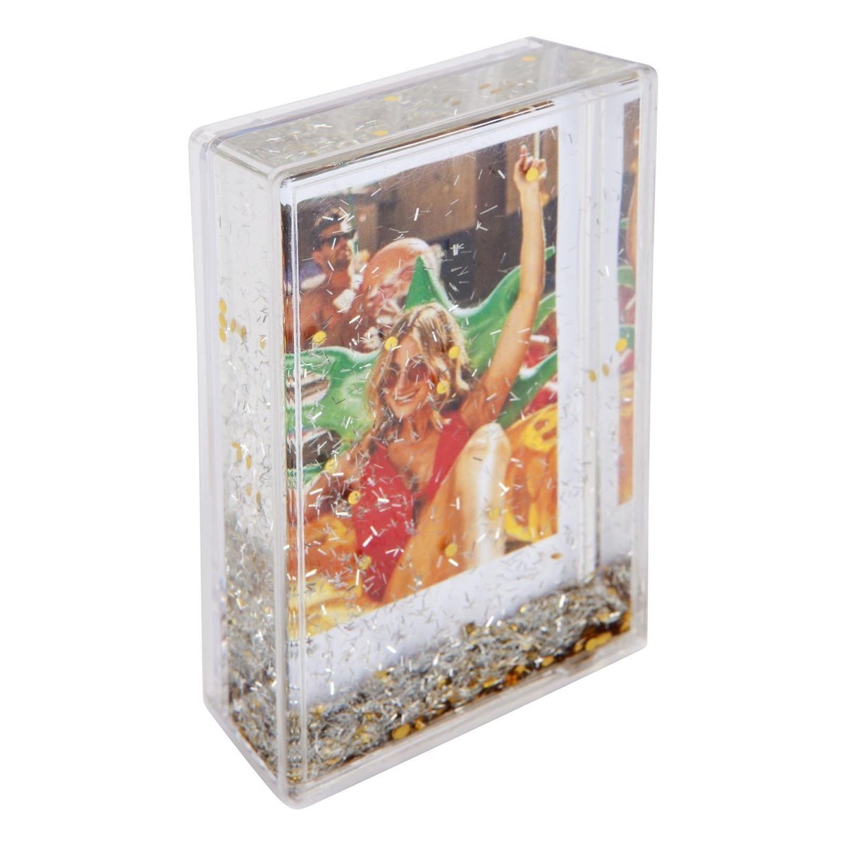 GLITTER FRAME RECTANGLE YELLOW