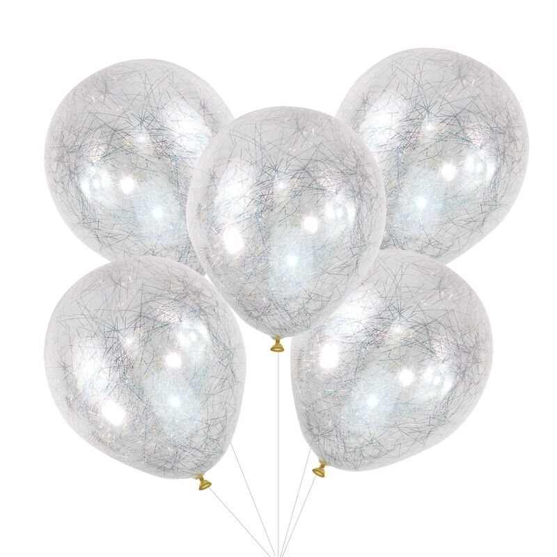 BALLOONS CONFETTI SILVER ANGEL AIR