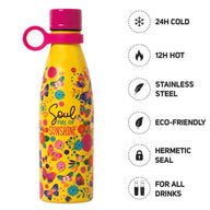 bottiglia termica - hot & cold vacum bottle butterfly 500ml