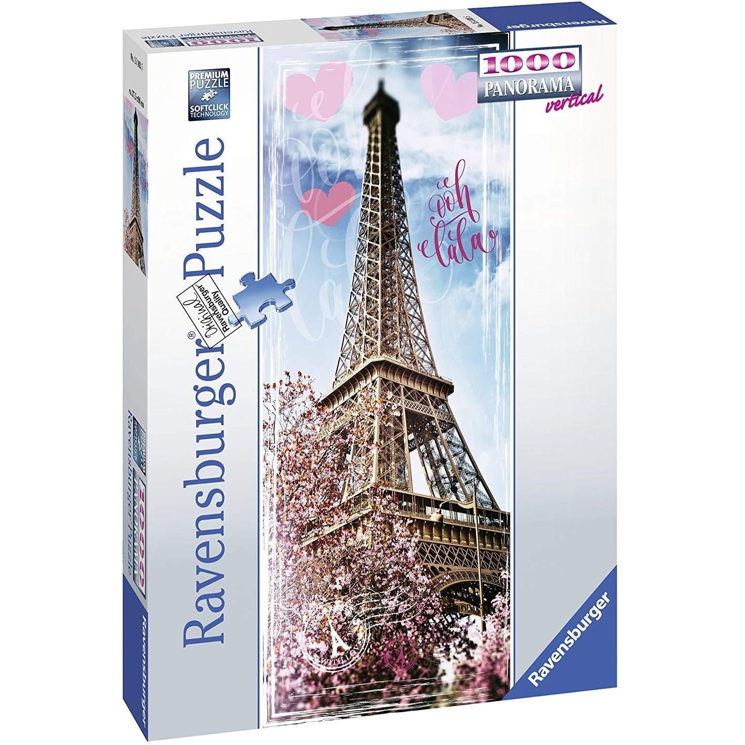 Puzzle 1000pz Ravensburger Panorama Vertical - Ooh Lala Parigi  Dimensione: 50x70cm circa