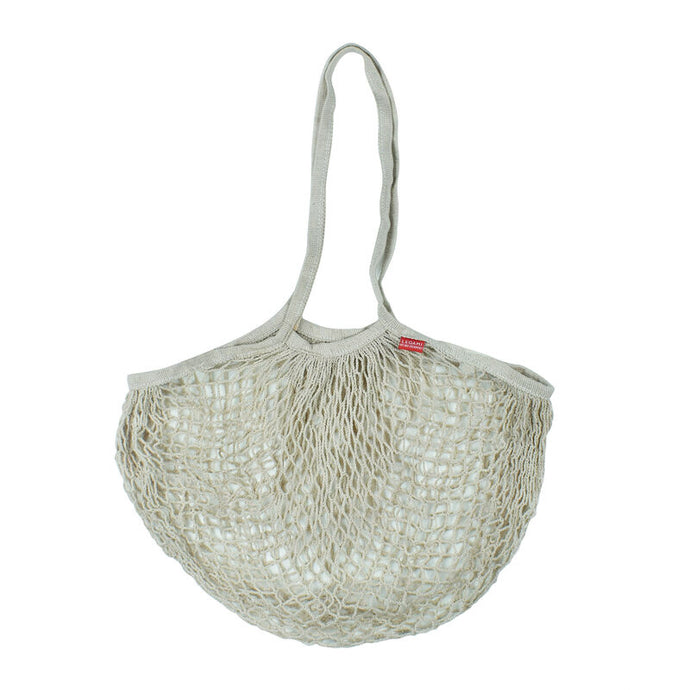 BORSA A RETE IN COTONE BEIGE - LEGAMI