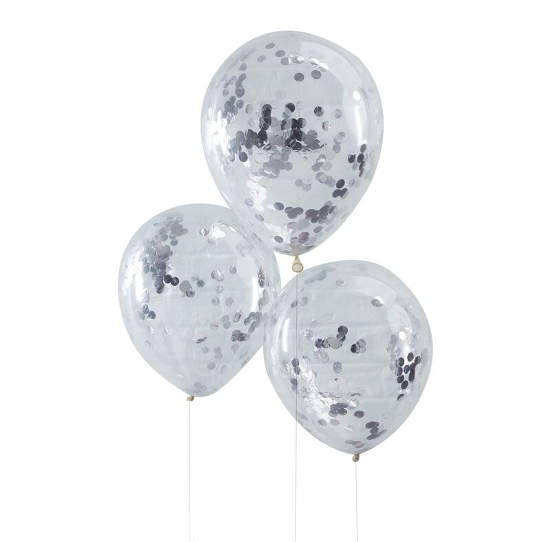 BALLOONS CONFETTI SILVER