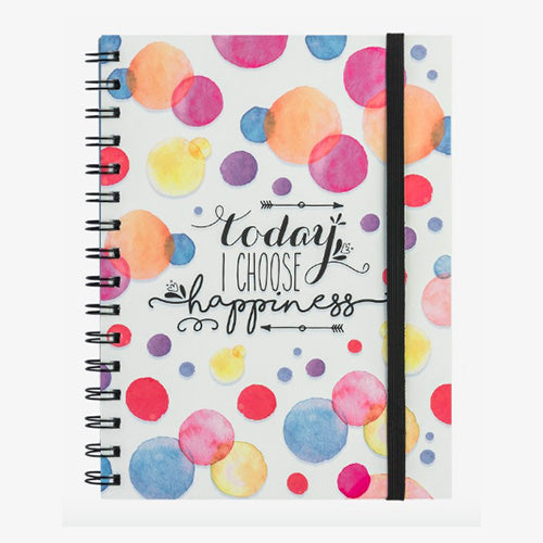 NOTEBOOK WITH SPIRAL A5 HAPPINESS