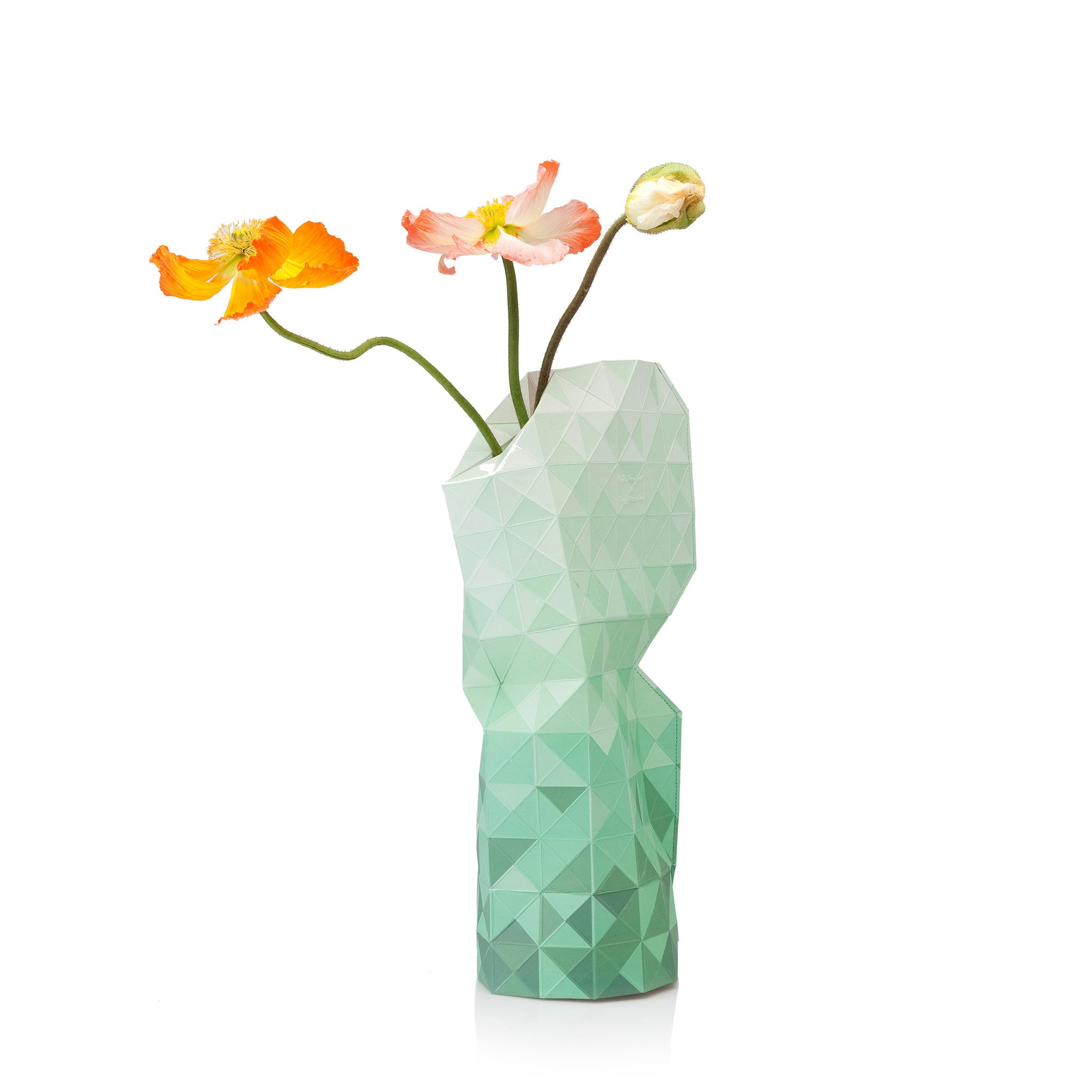 PAPER VASE COVER GREEN GRADIENT