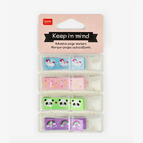 KEEP IN MIND WONDERLAND - ADESIVE PAGE MARKERS UNICORNO PANDA