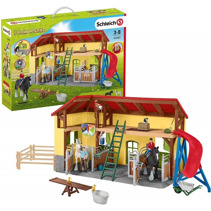 SCUDERIA 424085 Schleich Farm World fattoria completa di accessori e cavalli