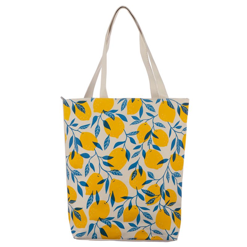 BORSA IN CONTONE CON ZIP - LIMONI
