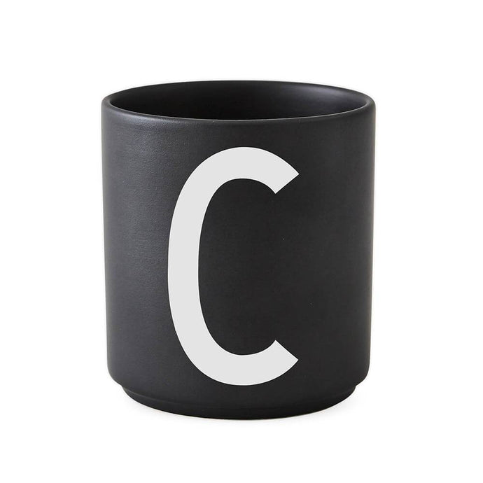 CUP C  - DESIGN LETTERS BLACK