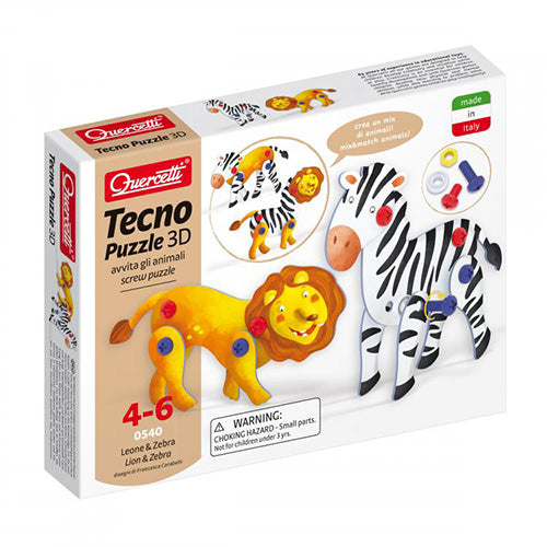 TECNO PUZZLE 3D - LEONE & ZEBRA