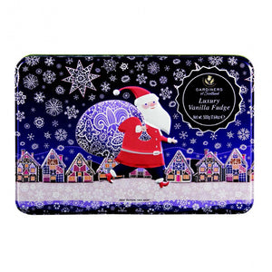 LUXURY VANILLA FUDGE SCATOLA LATTA BABBO NATALE XMAS