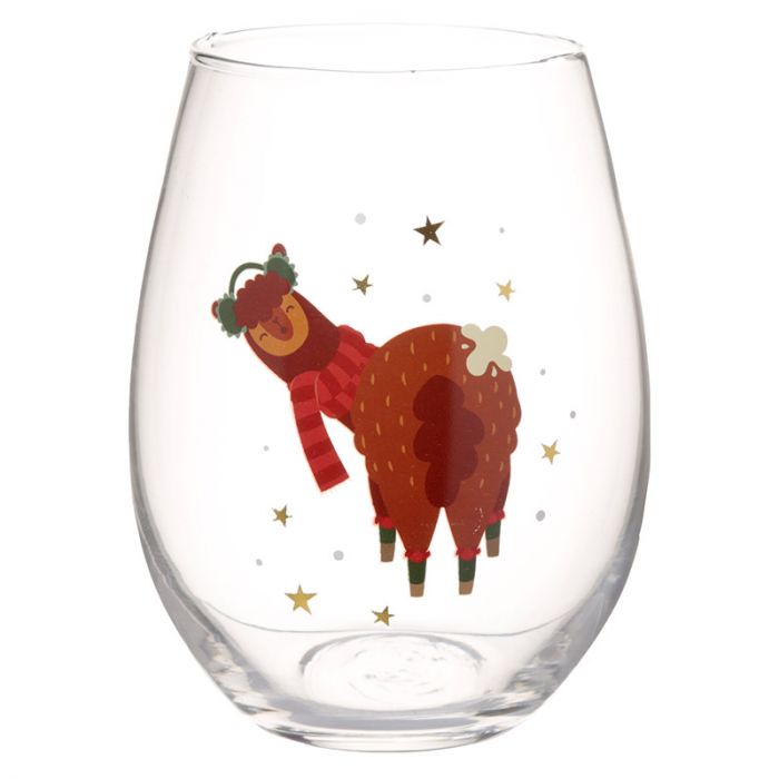SET 2 BICCHIERI - LAMA - AMICI DEL NATALE