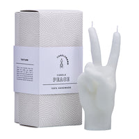PEACE CANDLEHAND - WHITE