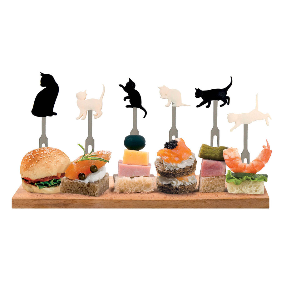 MINI FORCHETTE - SET 6 PZ CON GATTO