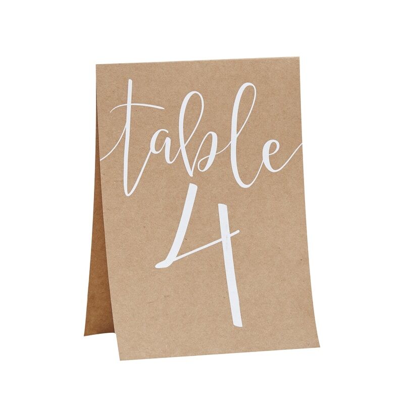 TABLE NUMBERS 