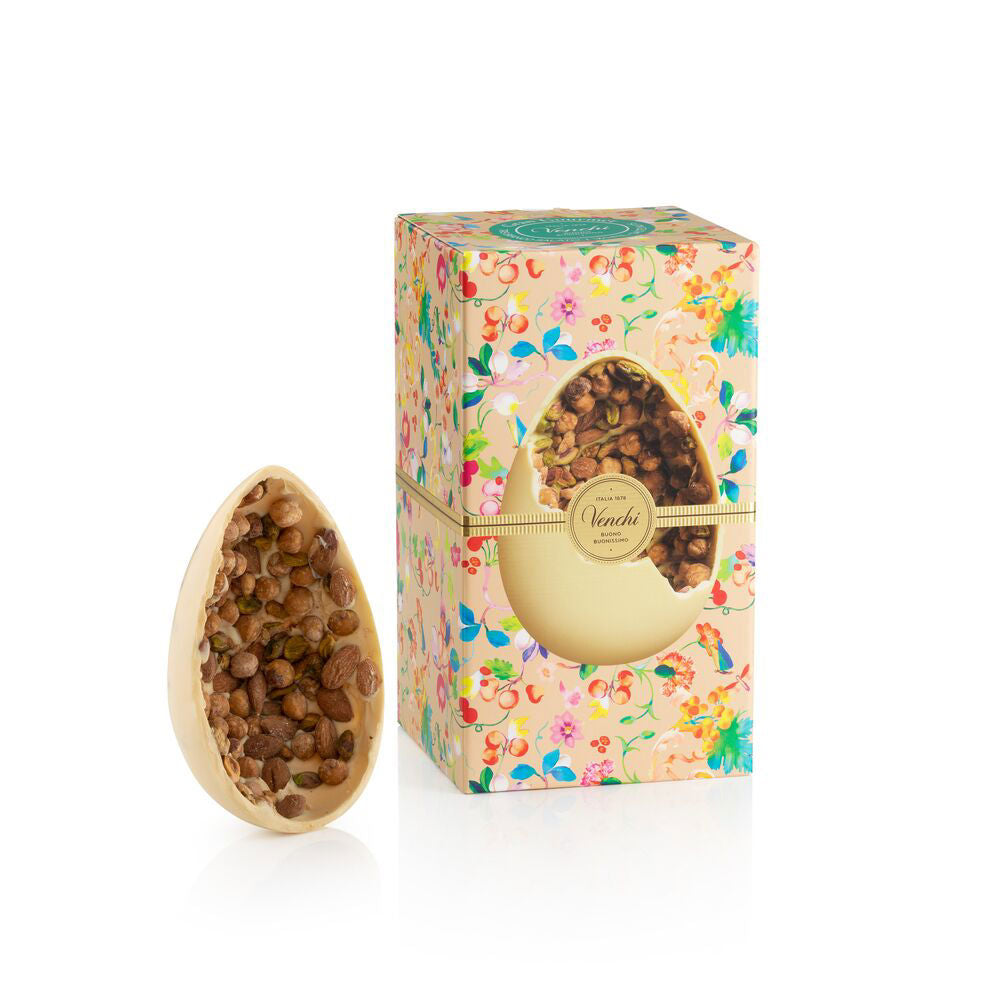 UOVO PASQUA GOURMET DI CIOCCOLATO BIANCO CON FRUTTA SECCA SALATA 500g VENCHI