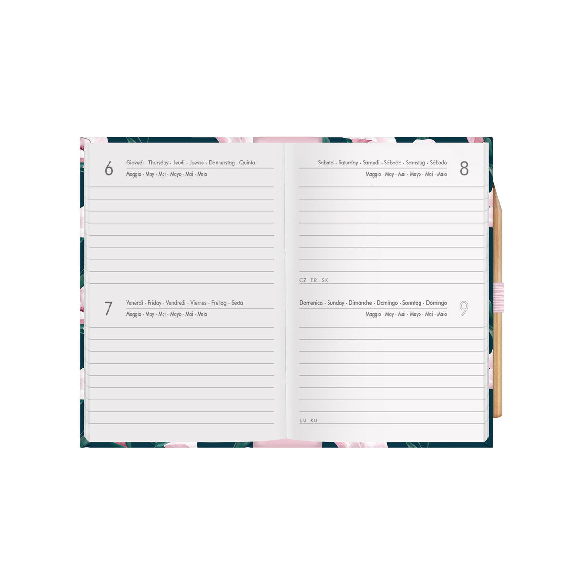 AGENDA 12 MESI BIGIORNALIERA MINI - 2021 - FLOWERS