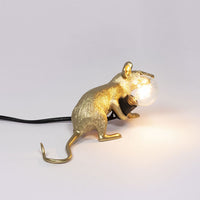MOUSE LAMP GOLD LOP