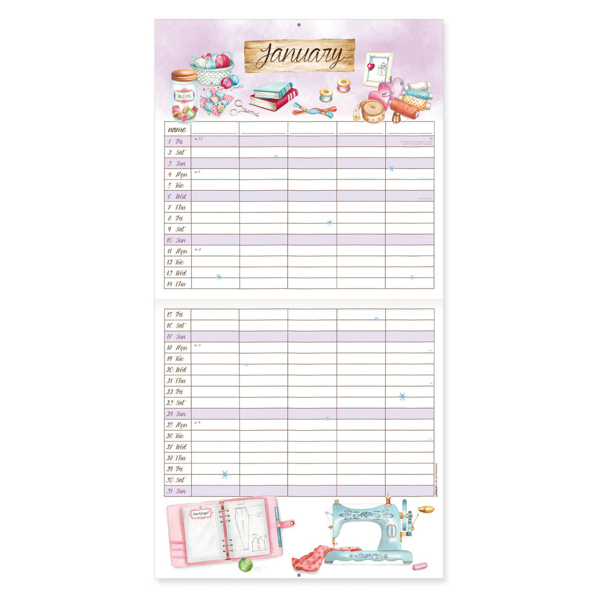 CALENDARIO 2021 UNCOATED PAPER - HOME SWEET HOME