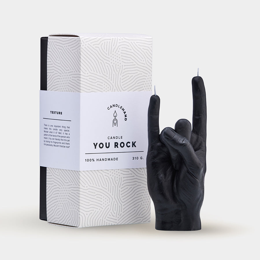 YOU ROCK CANDLE HAND - BLACK
