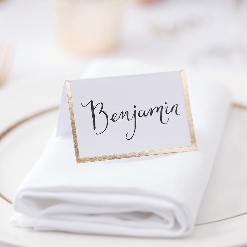 PLACE CARDS GOLD FOILED - SEGNAPOSTO