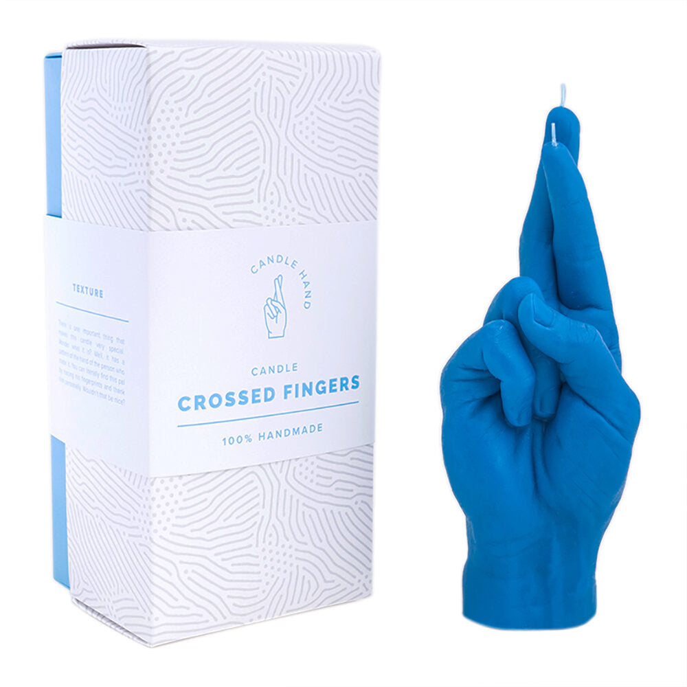 CROSSED FINGERS CANDLEHAND - BLUE