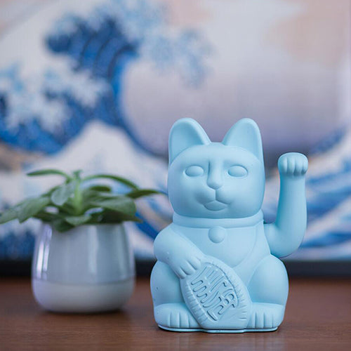 Maneki Neko Blue - LUCKY CAT By Donkey