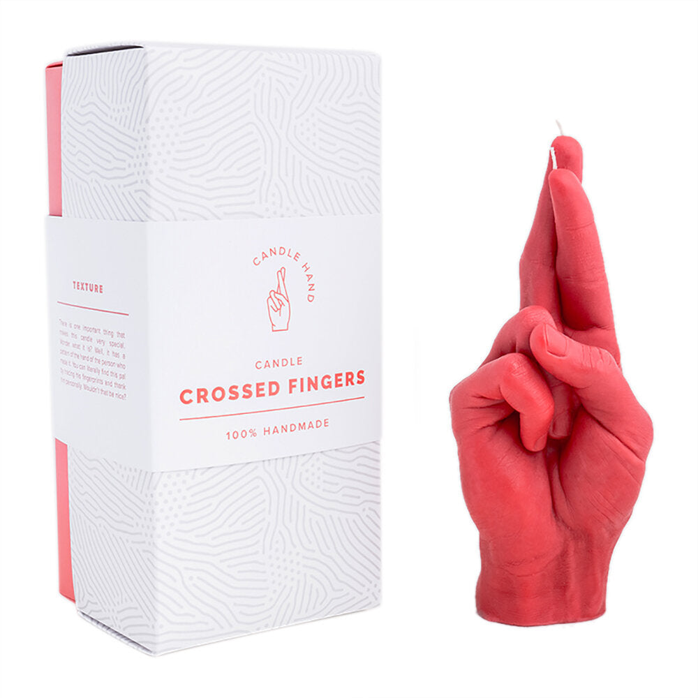 CROSSED FINGERS CANDLEHAND - RED