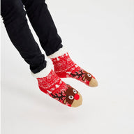 COZY SOCKS RUDOLPH RED