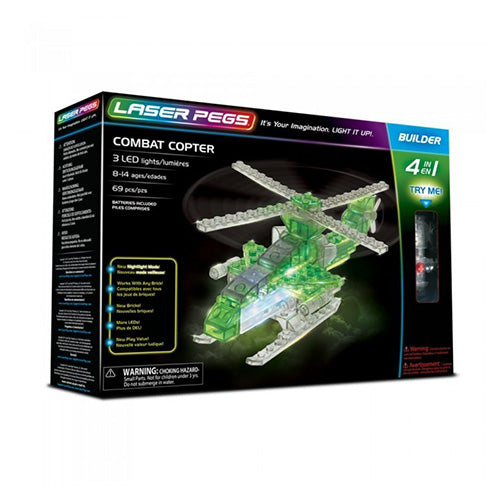 COSTRUZIONI LASER PEGS ELICOTTERO 4 IN 1