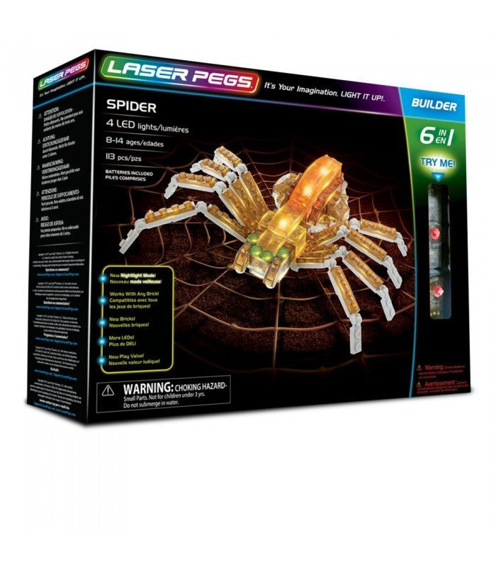 COSTRUZIONI LASER PEGS SPIDER 6 IN 1