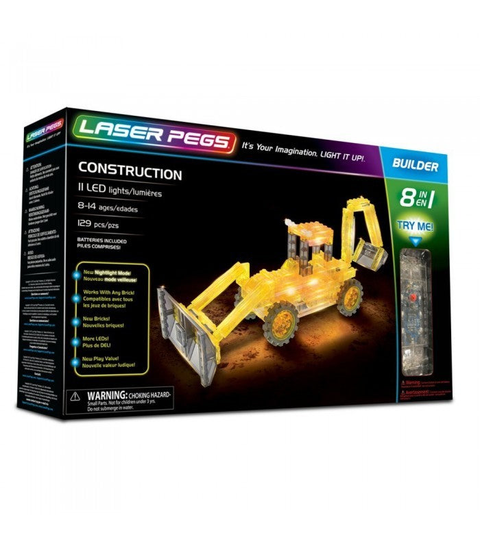 COSTRUZIONI LASER PEGS ESCAVATORE 8 IN 1