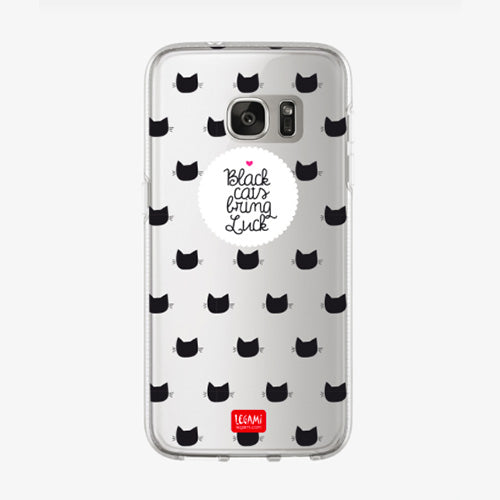 COVER CLEAR SAMSUNG S7 -BLACK CATS