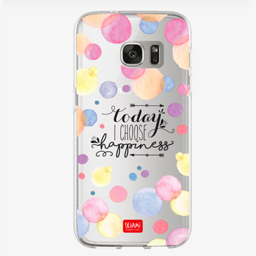COVER CLEAR SAMSUNG S7 EDGE - HAPPINESS