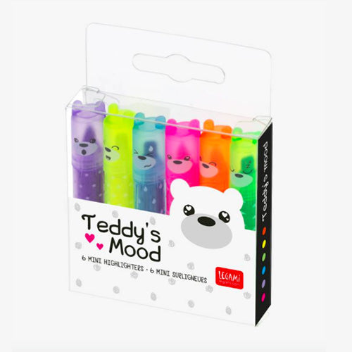 TEDDY'S MOOD - SET DI 6 MINI EVIDENZIATORI