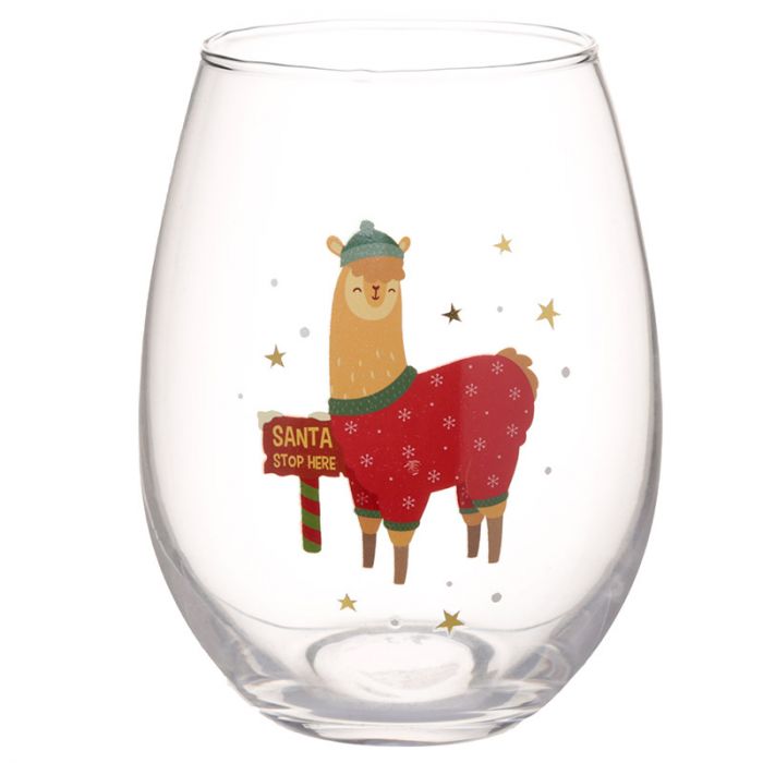 SET 2 BICCHIERI - LAMA - AMICI DEL NATALE