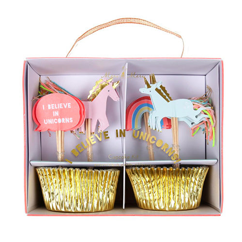 I BELIVE IN UNICORN, KIT CUPCAKE UNICORNO - MERI MERI