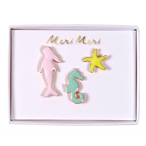 ANIMALI MARINI SET 3 SPILLE - MERI MERI